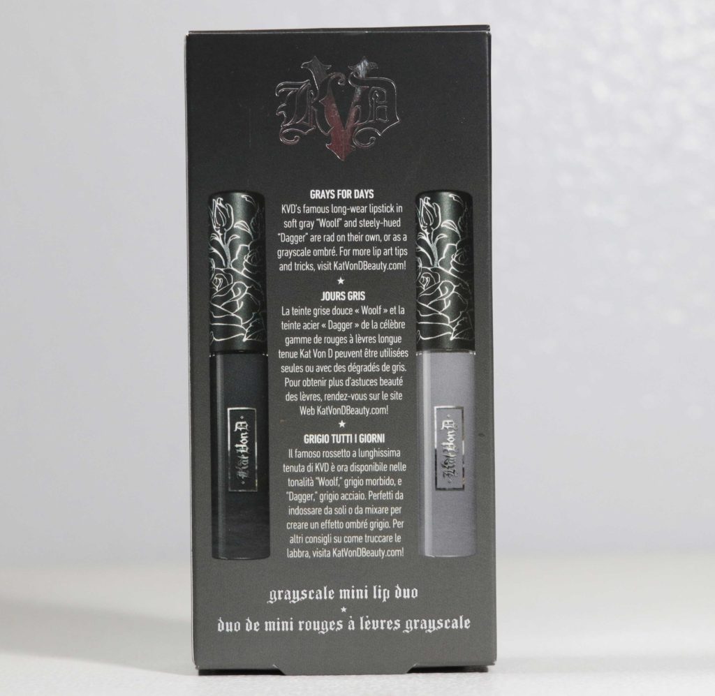 Kat Von D Smoke and Mirrors Grayscale Mini Lip Duo