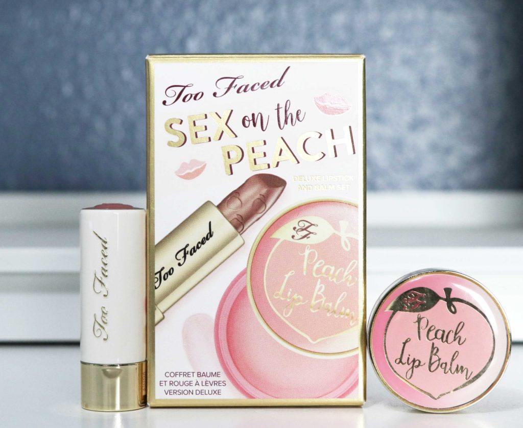 Too Faced Sex on the Peach Lipstick and Balm Set